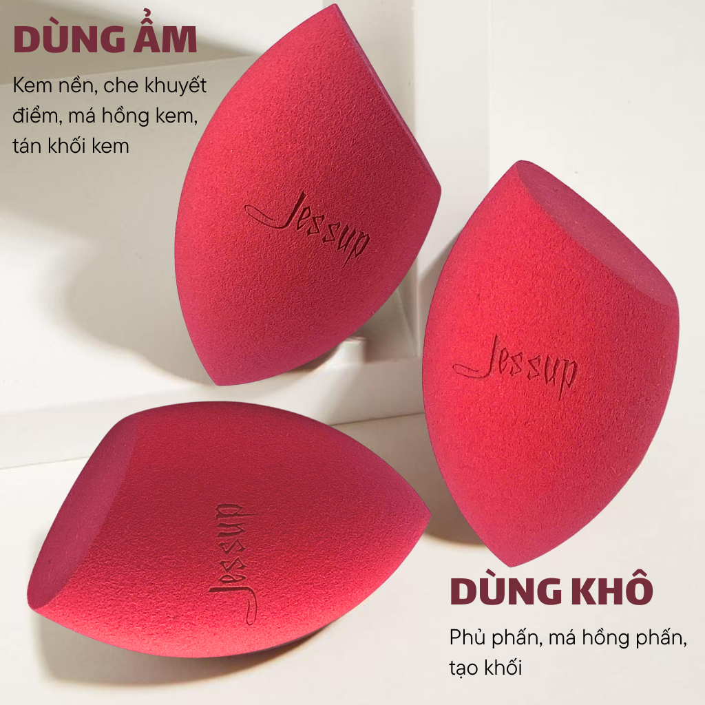 Mút Trang Điểm JESSUP Miracle Foundation Concealer Sponge J05 Vát Một Bên